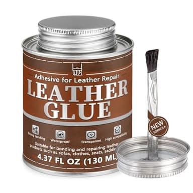 Leather Glue, 130ml Waterproof High Strength Adhesive, Clear Flexible Repair Cement for Bonding Between Sofas, Car Seats, Saddles, Crafting, DIY Projects