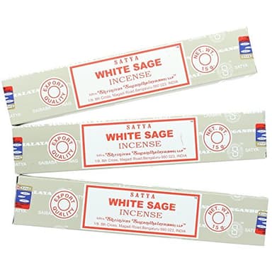 Alaysom Satya Nag Champa White Sage Incense Sticks - Multi-Packs Fine Quality Incense Sticks for Purification, Relaxation, Meditation (White Sage)