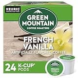 Green Mountain Coffee Roasters French Vanilla, Single-Serve Keurig K-Cup Pods, Flavored Light Roast Coffee, 24 Count