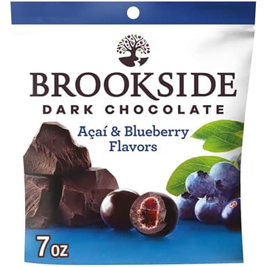 BROOKSIDE Dark Chocolate, Acai and Blueberry Flavored Snacking Chocolate Bag, 7 oz