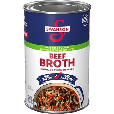 Swanson 50% Less Sodium Beef Broth, 14.5 oz Can