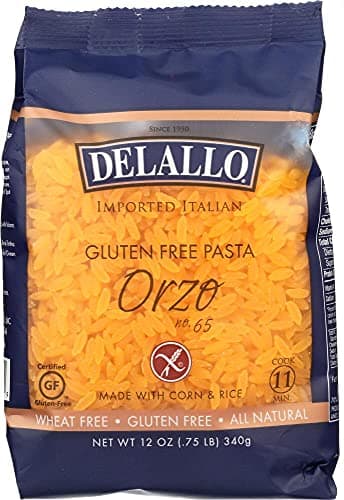 DeLallo Pasta Gluten-Free Corn and Rice Orzo, 12 oz