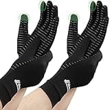 2-Pairs Pack Copper Full Finger Compression Gloves, Copper Arthritis Gloves for Women & Men Relieve Pain from Arthritis Pain, Swelling and Rheumatoid, and Everyday Hands Support (Large (Pack of 2))