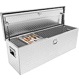 YITAMOTOR 48 Inch Truck Bed Tool Boxes Heavy Duty Aluminum with Sliding Shelf, Diamond Plate ToolBox for Pick Up Truck RV Trailer, Chest Storage Organizer with Lock and Keys