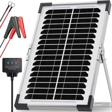 Callsun 7.5W Solar Battery Maintainer & Trickle Charger, 12V Waterproof Panel with IP68 Smart Controller, Overcharge & Reverse Protection for Car, Automobile, Boat, RV, Motorcycle, Marine, Trailer