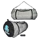 Kraken Aquatics Mesh Duffle Bag with Shoulder Strap | Large Dive Bag for Scuba Diving Gear, Snorkeling, Freediving, Spearfishing, Swimming & Beach | Heavy-Duty Mesh Duffel Bag for Quick Drying | XL