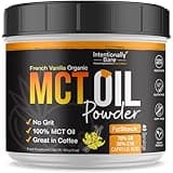 Intentionally Bare MCT Oil Powder French Vanilla MCT Coffee Creamer - C8 MCT Oil Powder for Energy Mood & Metabolism - No Grit MCT Powder Excellent in Baking Shakes & Keto Creamer for Coffee - 40 Ser