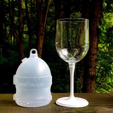 inthome Unbreakable Wine Glass - Foldable, Portable, Detachable, Collapsible, Outdoor, Camping, Picnic (1, White)