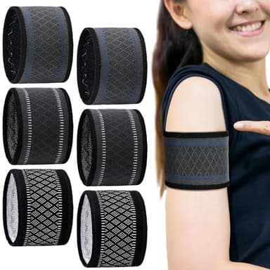 Riceshoot 6 Pcs Arm Band Sensor Cover Washable Reusable Sensor Breathable Armband Sleeve for Kids Adults During Sport Exercise Supplies, Replace Adhesive Patches Tape, XL, 15-16.7 Inches, 3 Color