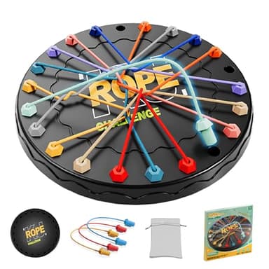 lartoys Rope Untangling Puzzle Game, Educational Strategy Board Game for Kids & Adults, Family Travel Party Games with Multi-Level Challenges, Gifts for All Ages(Manual on Box) Easter Basket Stuffers