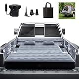 hufaut Camping Pickup Truck Bed Air Mattress Thicken Sleeping Pad for 5.5-5.8Ft Full-Size Short Truck Beds Outdoor Camping Car Travel(Grey)