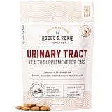 Rocco & Roxie Cat Urinary Tract Health Supplement, Cranberry and D-Mannose for Kidney, Bladder, and UT Support, Vet Recommended Chicken Flavored Crunchy Chews Cats Love, Made in USA