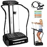 LifePro Rhythm Vibration Plate Exercise Machine with Handles for Balance Support – Vibrating Plate for Muscle Tone, Circulation & Recovery, Heart Rate Sensor, Phone Holder, 99 Speed Levels