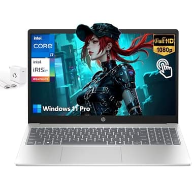 HP 15.6" Touchscreen Business Laptop, 32GB RAM 1TB SSD Intel 10-Core i7 1355U(Beat i9-10880H), Intel Iris Xe Graphics, FHD Laptop for College Students Study-Home with Private Webcam Wi-Fi 6 Win 11 Pro