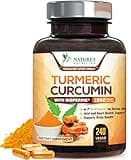Turmeric Curcumin Supplement 1950mg - 95% Curcuminoids with Organic Tumeric & BioPerine Black Pepper for Best Absorption, Nature's Joint & Immune Support, Vegan, Non-GMO, Bottled in USA, 240 Capsules