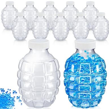 Newtay 12 Pcs Water Gel Ball Blaster Gun Accessories Splatter Ball Gun Refill Ammo Plastic Hopper Gel Bead Subpackage Bottle for Kids Christmas Party Gifts Outdoor Game Store 50000 Unsoake
