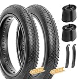 20x3.0 Fat Bike Tires Set: Hycline 2-Pack 20x3 Inch Folding Replacement Puncture Resistant MTB Fat Tires, All-Terrain High-Density Bicycle Tires with Inner Tubes and Tire Levers