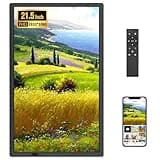 FANGOR 21.5" Large Digital Picture Frame, WiFi Digital Photo Frame 1920x1080 FHD IPS Display with Remote Control, 32GB Auto-Rotate, Wall Mounted, Share Photos/Videos Via Uhale App/USB/SD