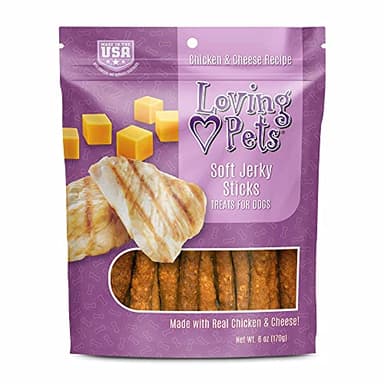 Loving Pets Soft Jerky Dog Treats – Real USA-Sourced Meat Dog Snacks for Training, Puppies & Everyday Reward – Soft, Chewy Dog Treats for Small, Medium & Large Dogs – Wheat & Corn Free