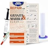 Marble, Granite & Quartz Countertop Repair Kit (Clear) - Fix Your Defects Like a Pro I Suitable for Most Repairs I Fix Broken Chips in Minutes