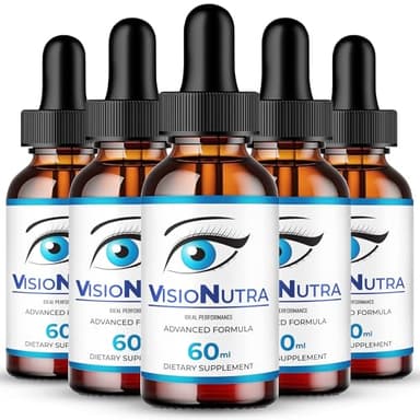VisioNutra Drops, Official VisioNutra Eye Health Supplement Drops - Maximum Strength, All Natural Visual Wellness & Crystal Clear View, Advanced Visio Nutra Droppers Support Reviews (5 Pack)