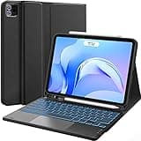 CHESONA for iPad Air 11 Inch Case with Keyboard M3/M2 (2025/2024), 7-Color Backlight, Multi-Touch Trackpad, 2 Wireless Channels, for iPad Pro 11 (4th/3rd/2nd/1st Gen) & iPad Air 5th & 4th Gen, Black