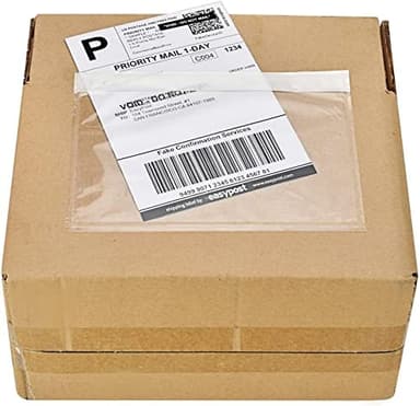9527 Product 7.5" x 5.5" Clear Adhesive Top Loading Packing List/Shipping Label Envelopes (200 Pack)