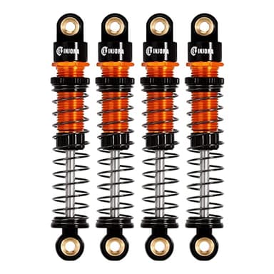 INJORA 45mm Shocks Aluminum Threaded Absorber Oil Damper for FMS FCX24 1/24 RC Crawler Upgrade（Gold）
