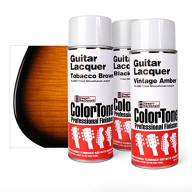 ColorTone Tinted Aerosol Guitar Lacquer 2-Tone Tobacco Sunburst Spray Set