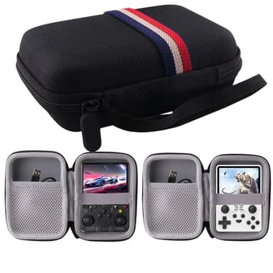 WERJIA Hard Carrying Case Compatible with R36T/R36S/RG36PRO/RG35XX Plus/RGB20S Handheld Retro Game (Black)