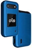Case for Nokia 2760 2780 Flip Phone, Nakedcellphone Slim Hard Shell Protector Cover with Grid Texture for Tracfone N139DL, TA-1398, TA-1451, TA-1420 - Cobalt Blue