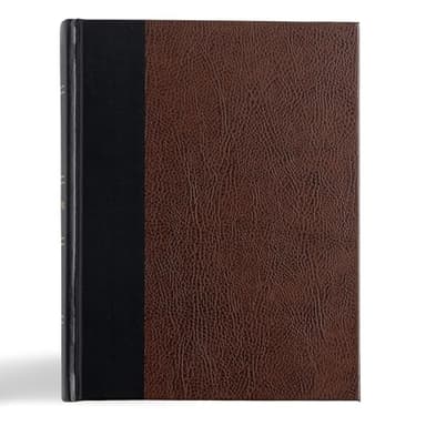 KJV Notetaking Bible, Black/Brown Bonded Leather Hardcover, KJV Holy Bible, Red Letter, Wide Margins, Journaling Space, Single-Column, Reading Plan, Easy-to-Read Bible MCM Type