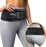 Vriksasana Posture Sacroiliac Hip Belt for Women and Men That Alleviates Sciatic, Pelvic, Lower Back, Leg and Sacral Nerve Pain Caused by Si Joint Dysfunction| Trochanter Brace (Regular, Black)