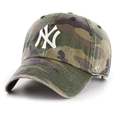 '47 New York Yankees Clean Up Hat Cap Army Camo/White