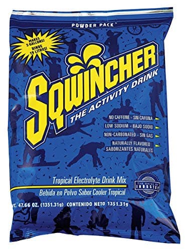 Sqwincher Powder Pack Topical Cooler Flavored Low Calorie Low Sodium Electrolyte Replenishment Hydration Drink Mix Just Add to 5 Gallons of Water 47.66 oz packet (pack of 16)