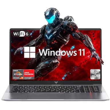 KAIGERR Gaming Laptop, 15.6inch Laptop Computer with AMD Ryzen 7 5825U(8C/16T, Up to 4.5GHz), 16GB RAM 1TB NVMe SSD Windows 11 Laptop, Radeon RX Vega 8 Graphics,WiFi 6