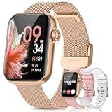 Smart Watches for Women, Android Smart Watch for Phones (Make Calls), 1.85" HD Fitness Tracker Watch with Blood Pressure/Heart Rate/Sleep Monitor, 110+ Sport Modes Fitness Watches for Women/Men