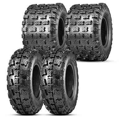 OBOR Advent ATV Tires 21x7-10 Front & 20x11-9 Rear, 6 Ply GNCC Champion 21x7x10 & 20x11x9 ATV Race Tires (4 Pack)
