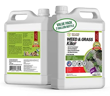ECO Garden PRO - Organic Vinegar Weed Killer | Kid Safe Pet Safe | Clover Killer for Lawns | Moss Killer | Green Grass & Poison Ivy Killer | Spray Ready Glyphosate Free Herbicide (2 Gallons)
