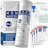 17 in 1 Complete Water Testing Kits for Drinking Water - 100 Strips + 4 Bacteria Tests - Tap and Well Water Test Kit, Easy to Test and Read for Hardness, Lead, Iron, Fluoride, pH, Bacteria and More