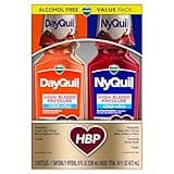 VICKS DayQuil & NyQuil High Blood Pressure Cold & Flu Relief Liquid Medicine Co-Pack, Powerful Multi-Symptom Daytime & Nighttime Relief for Cold, Cough, and Flu Symptoms, Sugar & Alcohol Free, 2x8oz