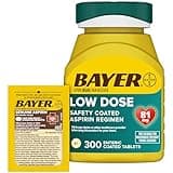 Bayer Aspirin 81mg Enteric Coated Tablets 300ct and 2 Count Travel Pack of Genuine Aspirin 325mg Coated Tablets