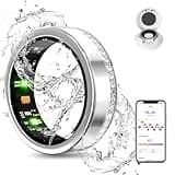 GANSI Smart Ring Fitness Tracker Ring - Health Sleep Heart Rate Blood Oxygen Blood Pressure Tracker,Fashionable Diamond Style,IP68, Compatible with iOS,Android, Remote Photograph, Family Care(9#)