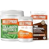 Bulletproof Coffee Recipe Made Easy by Bundling and Saving, The Original Medium Roast Ground Coffee, Grass-fed Collagen Protein, and Keto Creamer Made of ghee and Powdered MCT Oil.