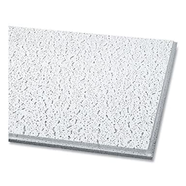 Armstrong Fissured Ceiling Tiles, Angled Tegular 0.94 Inch, 24 x 24 x 0.63 Inches, White, 16 per Carton