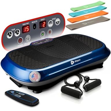 Lifepro Waver Vibration Plate Exercise Machine – High-Intensity Vibration Plate for Lymphatic Drainage – Full-Body Workout Vibrating Platform with Loop Bands – Fitness Equipment for Strength & Toning