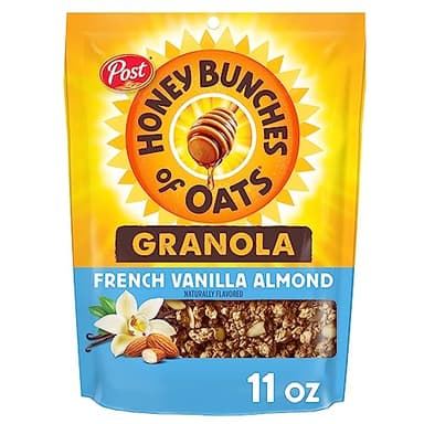 Honey Bunches of Oats French Vanilla Almond Granola Cereal, 11 oz Bag (Pack of 5)