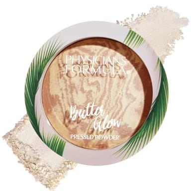 Physicians Formula Butter Glow Pressed Powder, Radiance-Boosting Face Powder with Murumuru Butter for Soft-Focus Finish – Translucent Glow