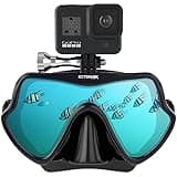 OCTOMASK - Frameless Dive Mask w/Mount for All GoPro Hero Cameras for Scuba Diving, Snorkeling, Freediving (Black)…