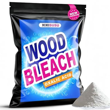 XIXISUSU Oxalic Acid Wood Bleach 1 LB - Professional Wood Stain Remover for Furniture & Hardwood Floors | Powder Formula Restores Decks, Boats, Antiques | Safe, Fast-Acting (16 Ounces)